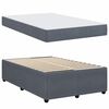 vidaXL Bedframe met matras met matras Donkergrijs 120 x 200 cm Fluweel