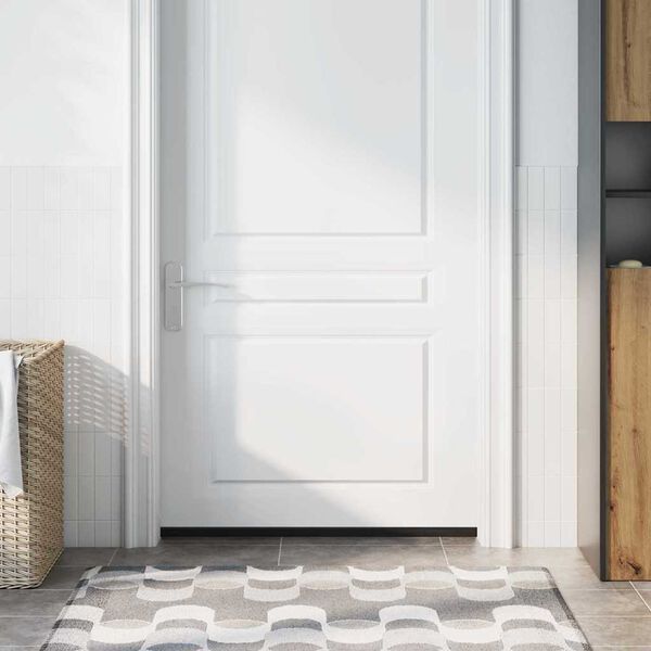 vidaXL Schroefbare Deurborstelafsluitingen 2 pcs Zwart 100 cm