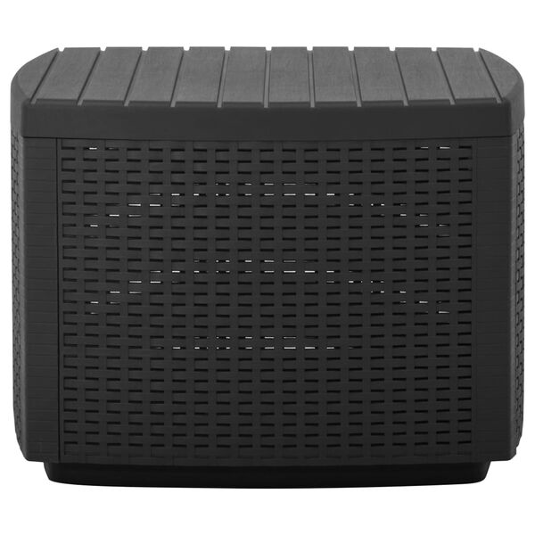 vidaXL Tuintafel 53x53x40 cm kunststof grijs