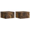 vidaXL Wandbeugel Bedkast 2 pcs Gerookt eiken 33 x 34,5 x 20 cm
