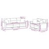 vidaXL 2-delige Loungeset met kussens microvezelstof lichtgrijs