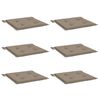 vidaXL Tuinstoelkussens 6 st 40x40x4 cm oxford stof taupe