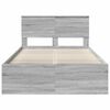 vidaXL Bedframe Grijs Sonoma 120 x 190 cm Massief grenenhout