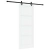 vidaXL Schuifdeur 83 x 211 cm Bewerkt hout Wit en zwart