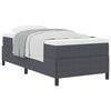 vidaXL Boxspringbed Donkergrijs 100 x 200 cm Katoen Stof