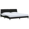 vidaXL Bedframe zonder matras stof zwart 200x200 cm