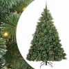 vidaXL Kunstkerstboom met 300 LED met standaard Groen 210 cm PE en PVC