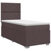 vidaXL Boxspringbed met matras Donkerbruin 90 x 200 cm Stof