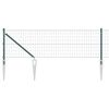 vidaXL Euro-hek met grondpennen 25 x 0,8 m PVC-Coated Staal Groen Mesh