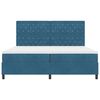 vidaXL Boxspringbed met matras Donkerblauw 200 x 200 cm Stof