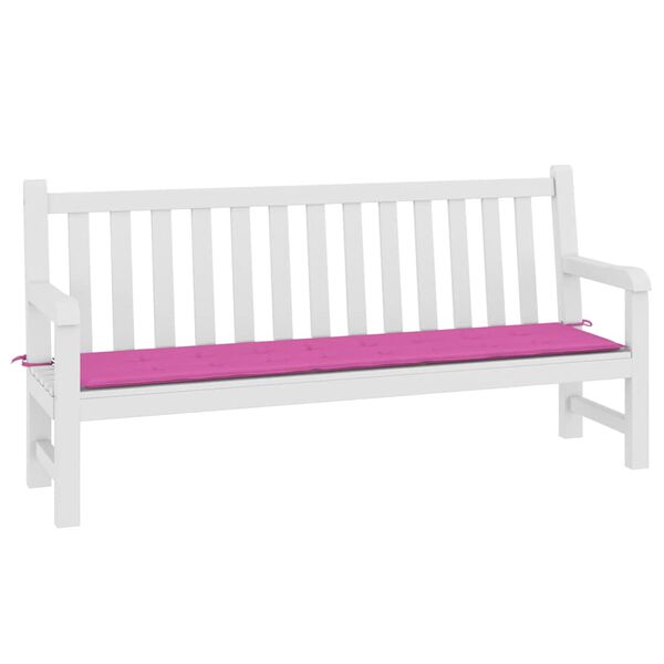 vidaXL Tuinbankkussen 200x50x4 cm stof roze