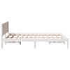 vidaXL Bedframe Wit 140 x 190 cm Massief grenenhout