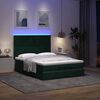 vidaXL Ottoman bed met matrassen en LED's 140x190cm fluweel