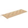 vidaXL Bankje Batavia met beige kussen 150 cm massief teakhout