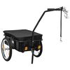 vidaXL Fietstrailer/trekwagen 155x60x83 cm staal zwart