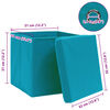 vidaXL Opbergboxen met deksel 10 st 32x32x32 cm stof babyblauw