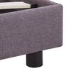 vidaXL Bedframe zonder matras stof taupe 135x190 cm