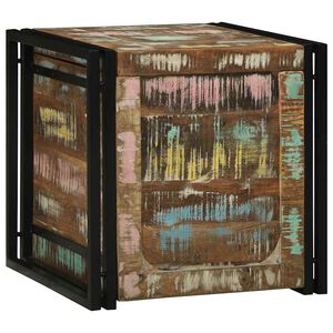 vidaXL Opbergbox met opslag 50 x 50 x 50 cm Massief Gerecycled Hout