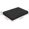 vidaXL Rubber granulaat patio pad Zwart 6 x 9 x 1 cm Rubber