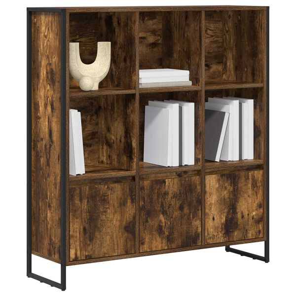 vidaXL Boekenkast 2 pcs Rook Eik 99,5 x 30 x 108 cm Bewerkt hout