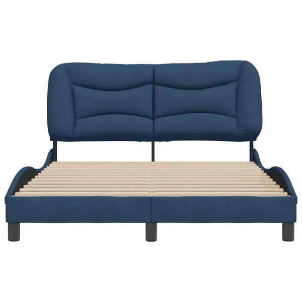 vidaXL Bedframe zonder matras "Hvar" stof blauw 140x200 cm
