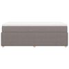vidaXL Boxspring met matras stof taupe 100x200 cm