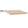 vidaXL Handmatige Luifelhouder met LED's Blauw, Oranje, Wit 3 x 2,5 m