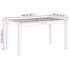 vidaXL Tuintafel 140x80x74 cm massief acaciahout