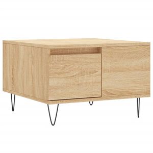 vidaXL Salontafel 55x55x36,5 cm bewerkt hout sonoma eikenkleurig