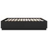 vidaXL Bedframe met LED-verlichting bewerkt hout zwart 200x200 cm