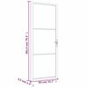vidaXL Binnendeur 83x201,5 cm ESG-glas en aluminium zwart