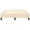 vidaXL Bedframe zonder matras 120x190 cm stof crèmekleurig