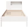 vidaXL Bed met boekenkast zonder matras grenenhout wit 100x200 cm
