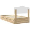 vidaXL Opslag bed met hoofdeinde Sonoma Eiken 90 x 200 cm Bewerkt hout