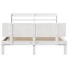 vidaXL Bedframe met hoofdbord massief grenenhout wit 150x200 cm