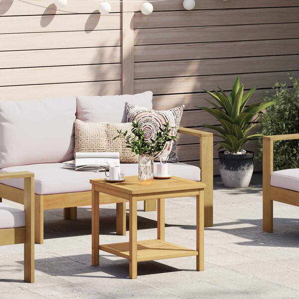 vidaXL Bijzettafel Olie naturel 45 x 45 x 45 cm Massief Acaciahout