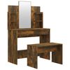 vidaXL Kaptafelset 96x40x142 cm gerookt eiken