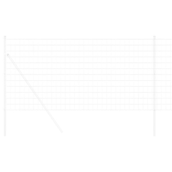 vidaXL Euro Hek Zilver 1.2 x 25 m Warmverzinkt ijzer