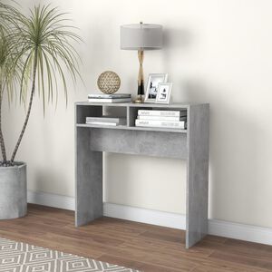 vidaXL Wandtafel 78x30x80 cm bewerkt hout betongrijs
