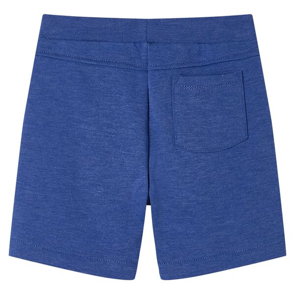 Kindershorts met trekkoord 128 gem&ecirc;leerd blauw