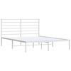 vidaXL Bedframe met hoofdbord metaal wit 150x200 cm