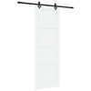 vidaXL Schuifdeur Wit en zwart 83 x 232 cm Massief grenenhout