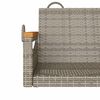 vidaXL Schommelbank 109x62x40 cm poly rattan grijs
