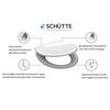 SCH&Uuml;TTE Toiletbril met soft-close quick-release GREY duroplast