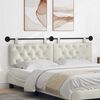 vidaXL Hangend Hoofdeinde Wandgemonteerd Cr&egrave;me 170 x 55 x 7 cm Fluweel