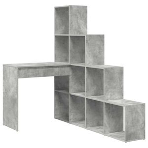 vidaXL Hoekbureau Beton Grijs 101,5 x 149,5 x 149,5 cm Bewerkt hout