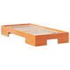 vidaXL Bedframe met opslag Bruin 75 x 190 cm Massief grenenhout