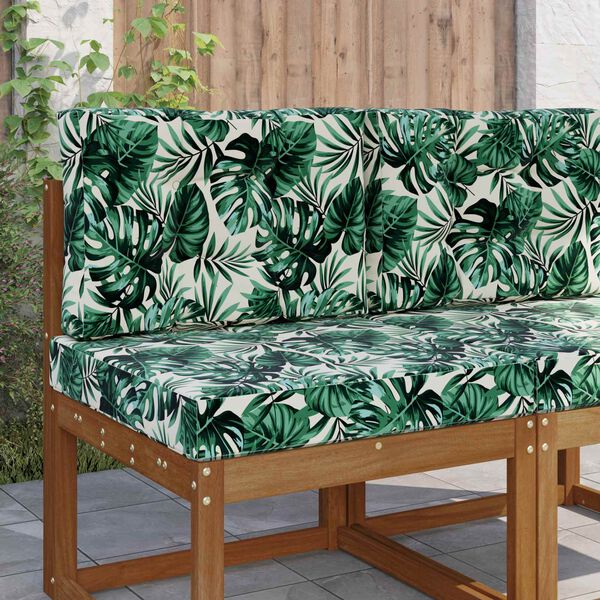 vidaXL Buiten bankkussen 2 pcs Bladpatroon Polyester