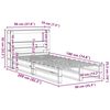 vidaXL Bedframe zonder matras massief grenenhout wit 90x190 cm