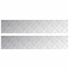 vidaXL Trap Tread 2 st 100 x 20 cm Zilver Aluminium Rechthoekig